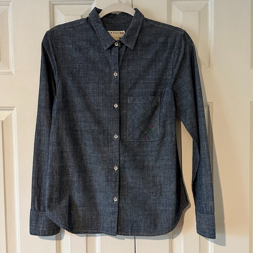 rag & bone Chambray Button Down Shirt - Size XS